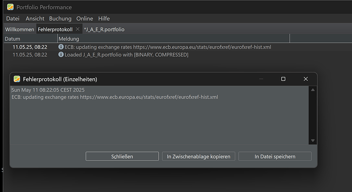 Error log