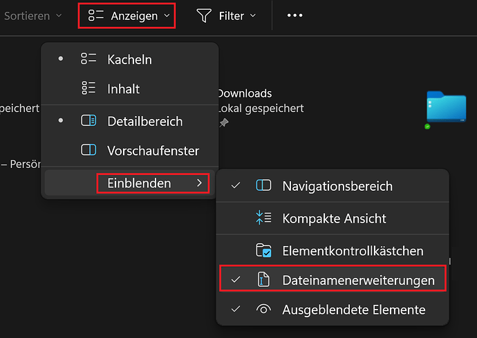 Dateinamenerweiterung