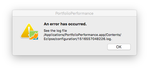 PP error Message upon attempting to open