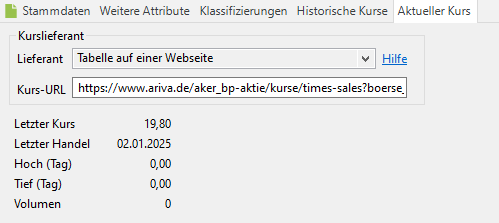 aktueller Kurse